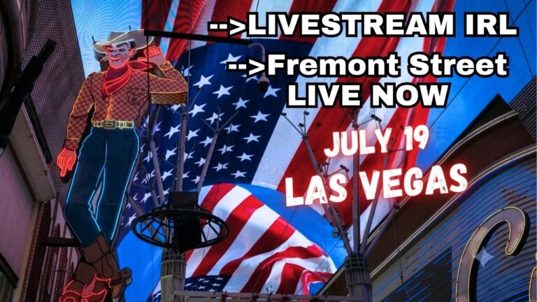 LIVE Las Vegas Fremont Street, Sleepless Sunday Livestream IRL