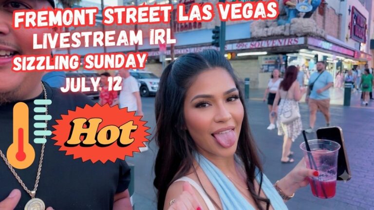 LIVE Las Vegas Fremont street, Sizzling Sunday, Livestream IRL