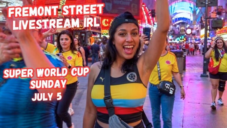 LIVE Las Vegas Fremont street, Super Sunday, World Cup, Livestream IRL