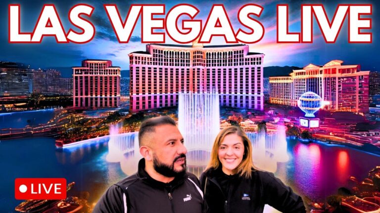 🔴LIVE: Sweaty HEATWAVE Sunday | 100° Night on The Las Vegas Strip | Husband & Wife IRL Stream