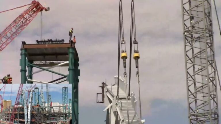 Las Vegas A’s Stadium LIVE HIGHLIGHT | 2nd Roof Truss Lifted & Installed!
