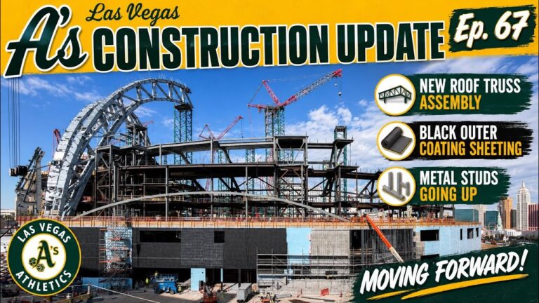 Las Vegas A’s Stadium Update #67 | New Roof Truss Assembly & Exterior Construction Progress