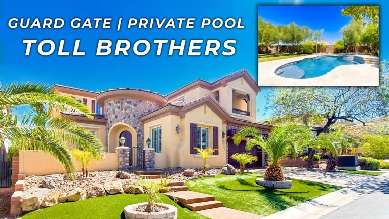 Las Vegas Home for Sale | Toll Brothers Semi Custom, Master Chef Kitchen, Private Pool, Guard Gated