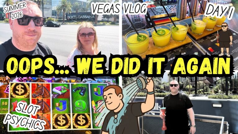 Las Vegas Vlog DAY 1 | Our LUCKY Best Bet & ESSENTIAL Happy Hour! | SPOILER ALERT | Casino Slot WINS