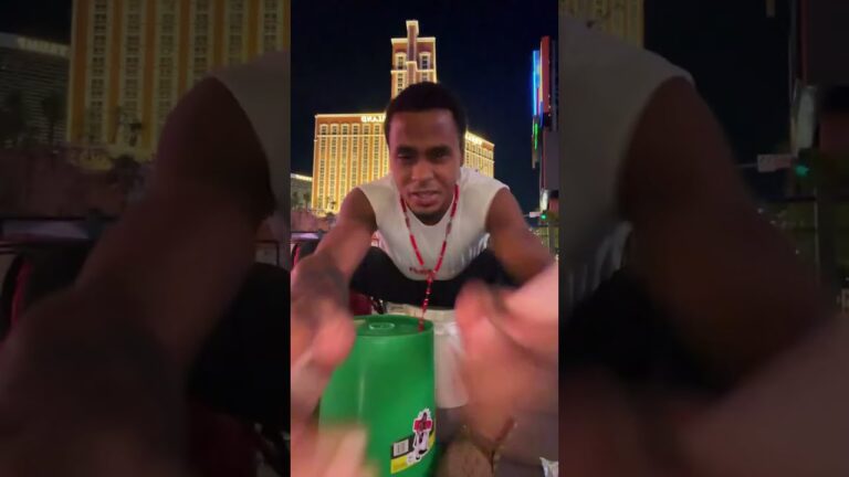 Live streaming of 1MRED bucket drumming hitting on the las vegas strip