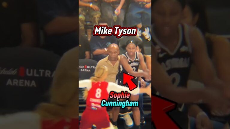 Mike Tyson & Dana White Attend Indiana Fever vs. Las Vegas Aces Game #sophiecunningham