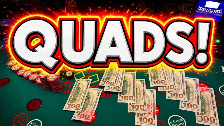 QUADS!!! 3 CARD POKER in LAS VEGAS!! 🔥🔥 IRL