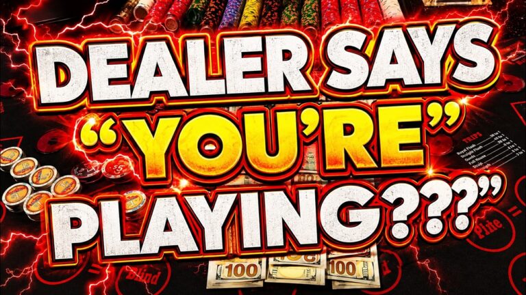 ULTIMATE TEXAS HOLD ‘EM (UTH) in LAS VEGAS! DEALER SAYS “YOU’RE PLAYING??” 🍀🍀 IRL