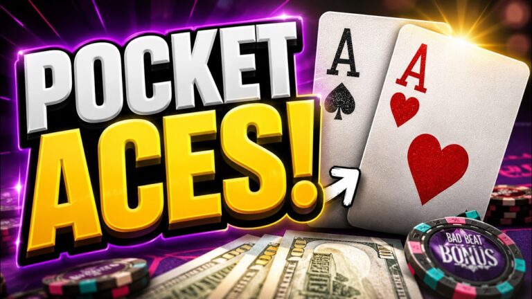 ULTIMATE TEXAS HOLD ‘EM in LAS VEGAS! POCKET ACES! (UTH) IRL 🍀🍀