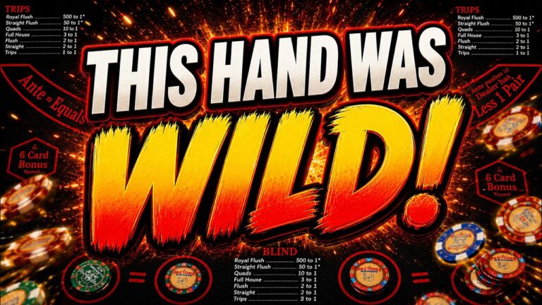 ULTIMATE TEXAS HOLD ‘EM in LAS VEGAS! WE COULDN’T BELIEVE THIS HAND! (UTH) 🔥🔥 IRL