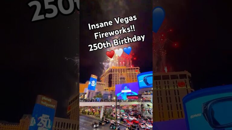 Vegas went all out for America’s 250th #lasvegas #vegas #america250 #casino #vegaslocals #travel