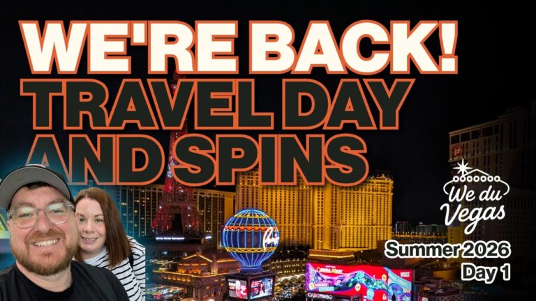 WE’RE BACK! Travel day and Slot action from Las Vegas | We du Vegas | Day 1