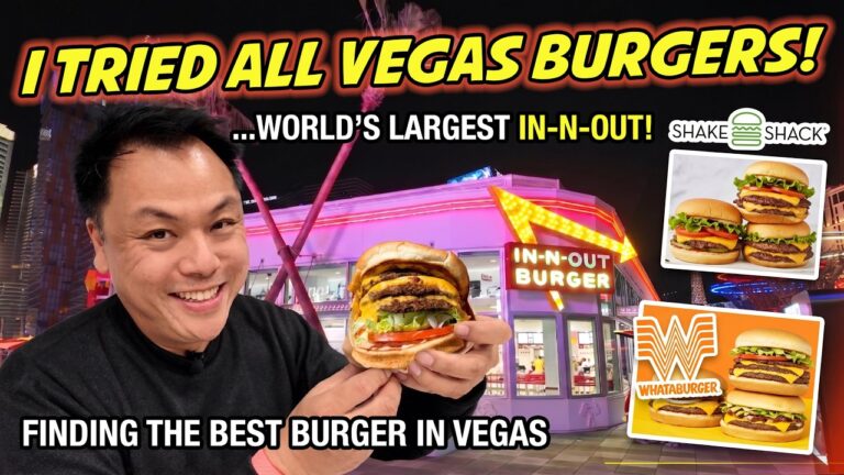 World’s Largest In-N-Out! I Tried EVERY Fast Food Burger On The Vegas Strip!