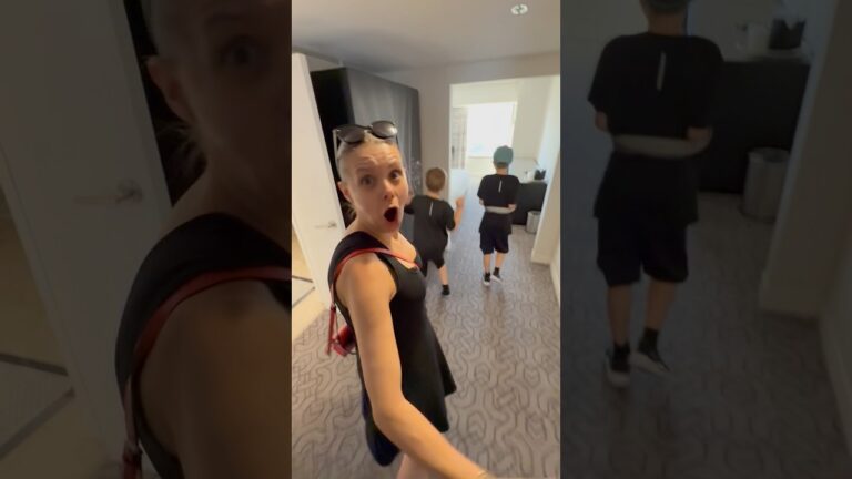 Arriving in Vegas & an EPIC Room Tour! 🎰🤩 ad #vegas #roomtour #shorts
