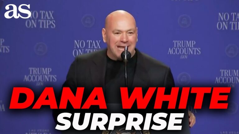 DANA WHITE’S SURPRISE appearance at TRUMP’S LAS VEGAS rally gets the crowd ROARING