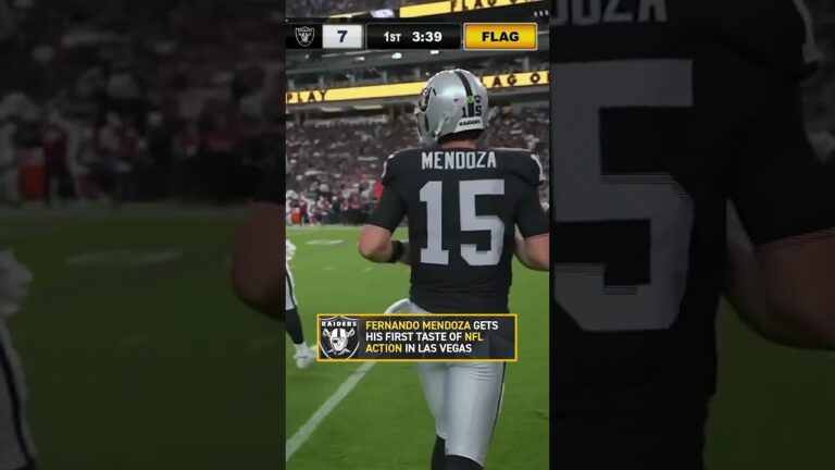 Fernando Mendoza takes the field in Las Vegas for the first time 🏴‍☠️ #NFL #football #raiders