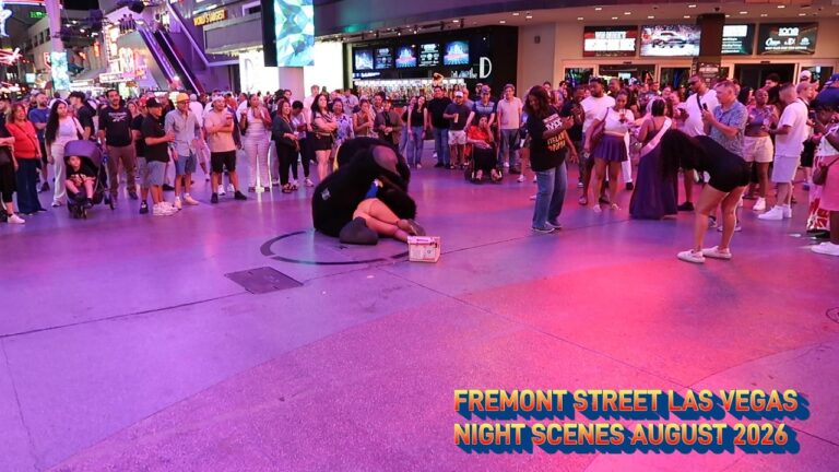 Fremont Street Las Vegas Night Scenes August 2026