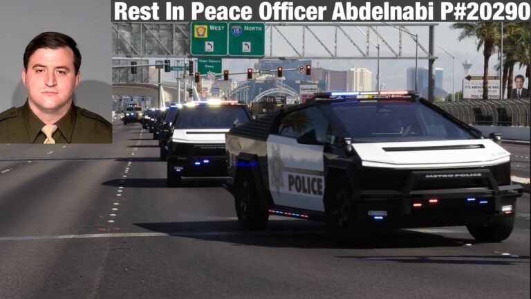 Funeral Procession For Officer Killed In Line Of Duty – Las Vegas Metro Police Officer Abdelnabi