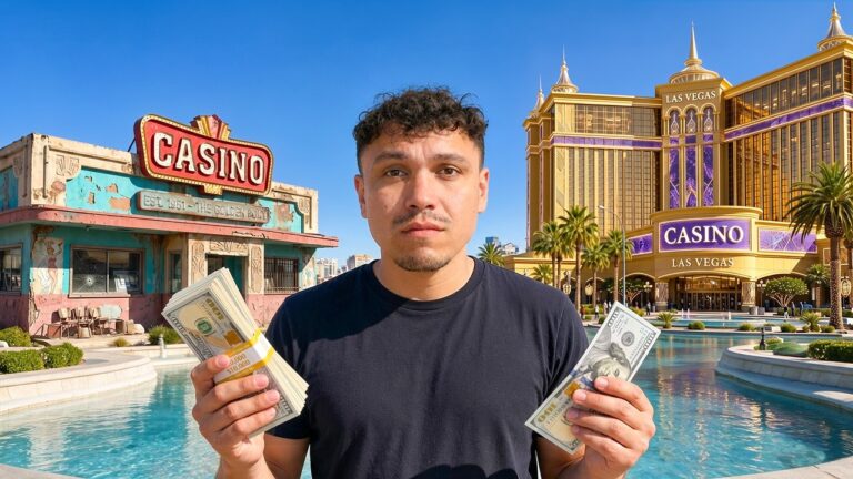 Gambling at The Cheapest vs. Most Expensive Casino in Vegas!