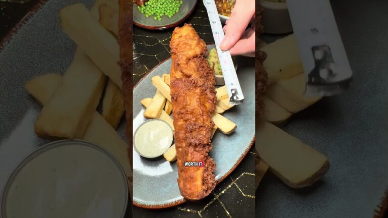 Giant fish n chips in Las Vegas AYCE affordable crispy cod at Irish Spot English pub food delicious