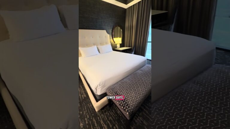 Giant nice luxurious Las Vegas king one bedroom suite at affordable price point Luxor tower pyramid