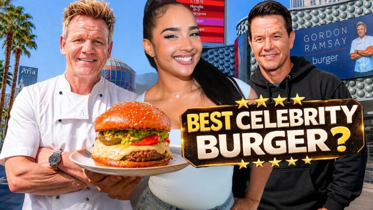 I Found the Best Celebrity Chef Burger in Las Vegas (Gordon Ramsay, Wahlburgers, Guy Fieri, + more)
