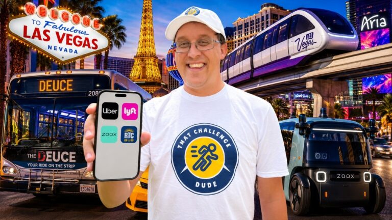 I Tested EVERY Type of Transportation in Las Vegas in ONE DAY!
