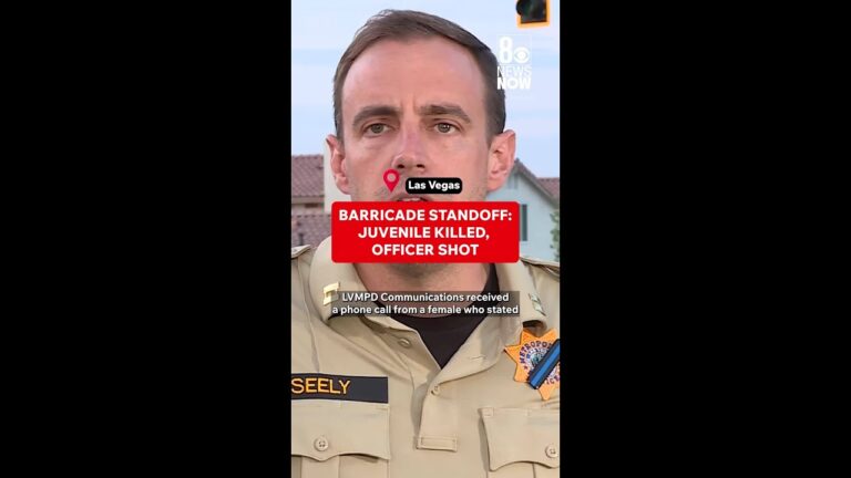 Juvenile killed, officer shot in Las Vegas #news #vegas