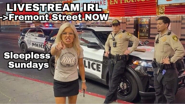 LIVE Las Vegas, Fremont street, Sleepless Sundays, LiveStream IRL now!
