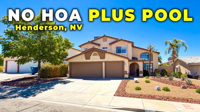 Las Vegas NO HOA Home for Sale | Sparkling Pool and Waterfall, Downstairs Bedroom, 3 Full Bathrooms