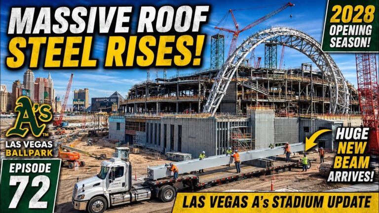 MASSIVE ROOF STEEL RISES! Las Vegas A’s Stadium Update — Episode 72