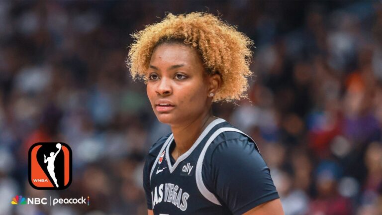 NaLyssa Smith leaves Las Vegas Aces’ game vs Toronto Tempo due to injury | WNBA on NBC