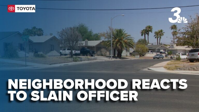 Neighbors mourn fallen Las Vegas officer, describe typically quiet neighborhood