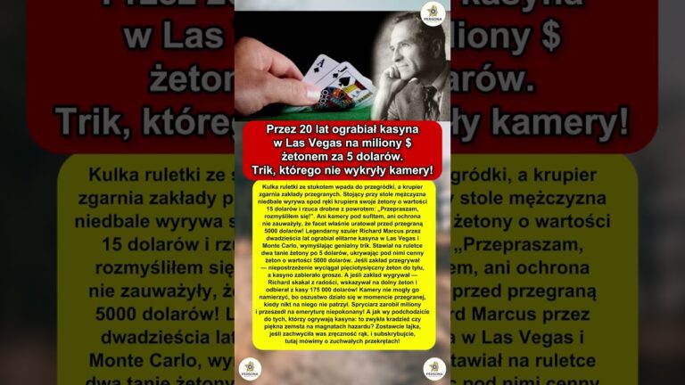 Ograł kasyna w Las Vegas na miliony żetonem za 5 $! Genialny trik Richarda Marcusa 🎰
