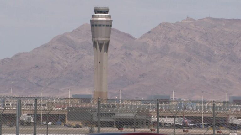 Plane skids off runway at Harry Reid International Airport in Las Vegas