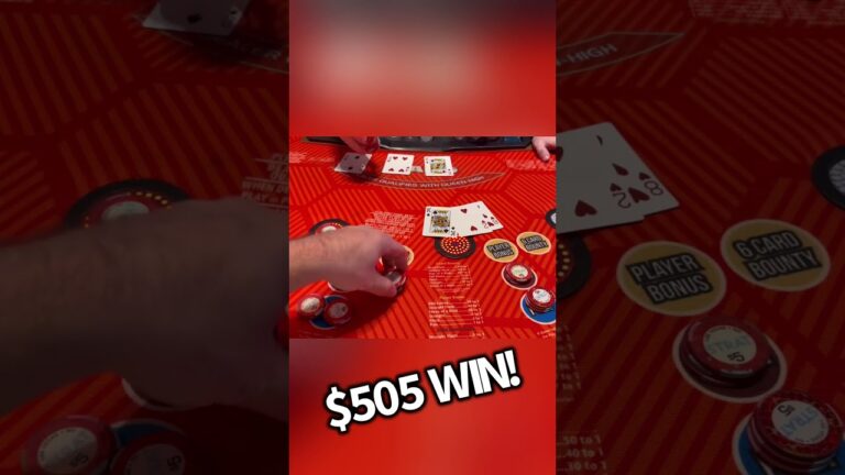 STRAIGHT FLUSH!!! 3 CARD POKER in LAS VEGAS!
