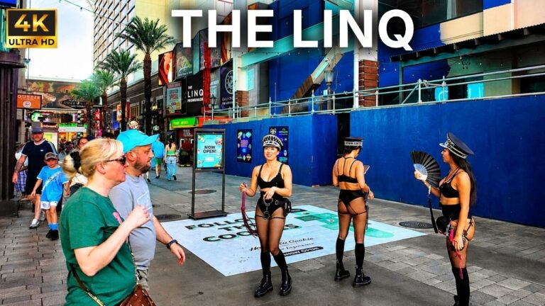 The LINQ Las Vegas Walking Tour | Brutal Summer Heat & High Roller | August 2026 [4K HDR]