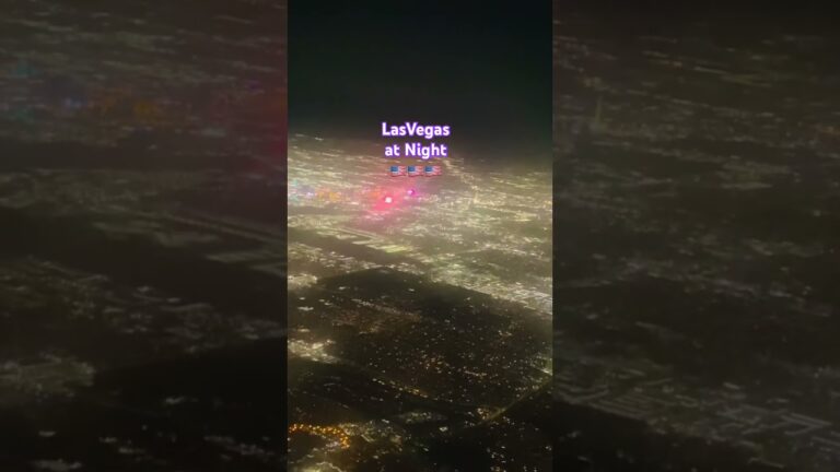 The View city of Las Vegas from airplane at night #lasvegas #airport #airplane #light #flight