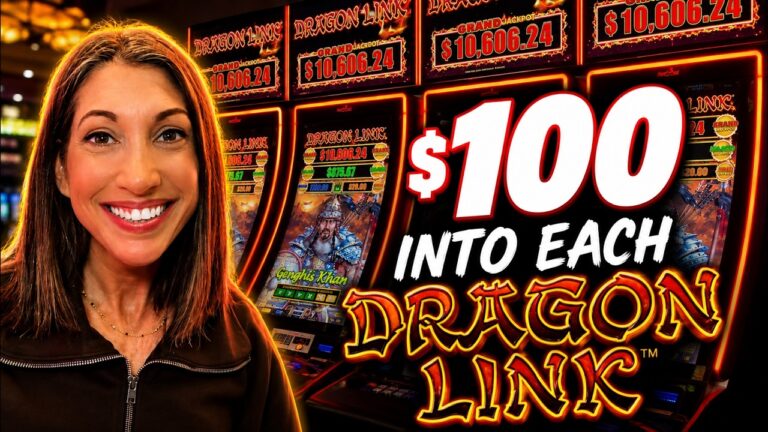 $100 into each Dragon Link slot machine at Palazzo Casino Las Vegas 🎰