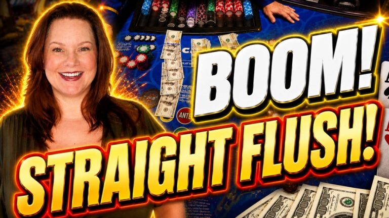 3 CARD POKER in LAS VEGAS! 🔥🔥🔥 BOOM! 3 EPIC HANDS!! IRL