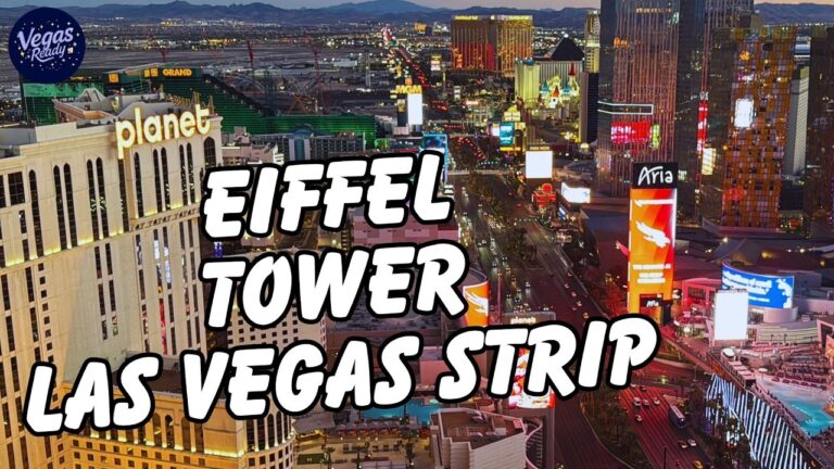 Amazing Views Of The Las Vegas Strip From Paris Hotel Eiffel Tower Observation Deck