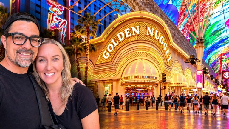 BACK IN VEGAS FOR 48 HOURS! – Vegas Vlog Day 1 – Plaza, El Cortez, Circa, Golden Nugget, The D