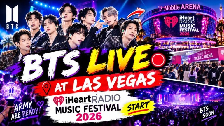 BTS LIVE 🔴 At Las Vegas 😱 | BTS iHeartRadio Music Festival 2026 Has Started  Armys Go Wild 😍