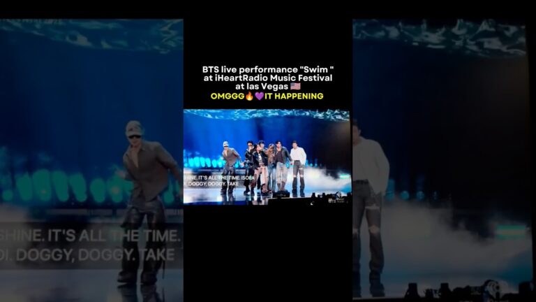 BTS LIVE PERFORMANCE” SWIM” AT IHEARTRADIO FESTIVAL LAS VEGAS 🔥❤️‍🔥