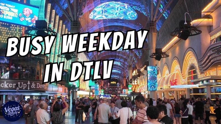 Downtown Las Vegas Walking Tour On An Unexpected Busy Night On Fremont Street 2026