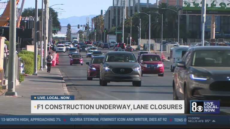 F1 construction, closures underway in Las Vegas