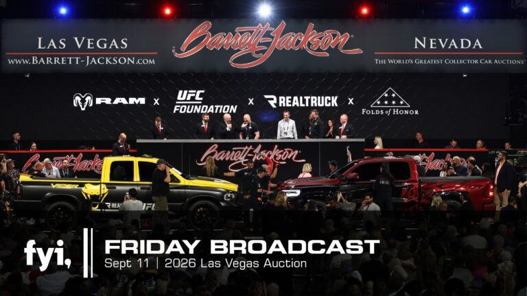 FYI // Barrett-Jackson Friday Broadcast Replay // 2026 Las Vegas Auction // Friday, Sept 11