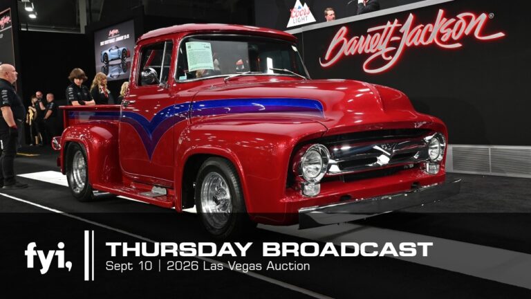 FYI // Barrett-Jackson Thursday Broadcast Replay // 2026 Las Vegas Auction // Thursday, Sept 10
