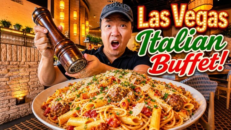 I Found Las Vegas’s GREATEST All You Can Eat ITALIAN BRUNCH BUFFET with UNLIMITED OYSTERS!