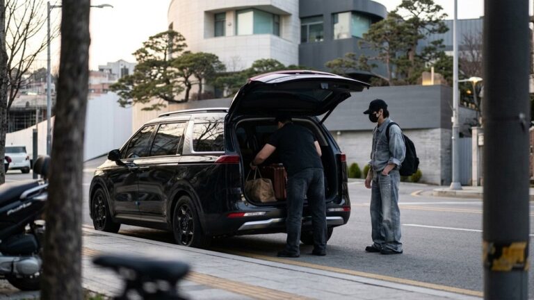 Jungkook Spotted Arriving Home in Casual Attire After Returning from Las Vegas